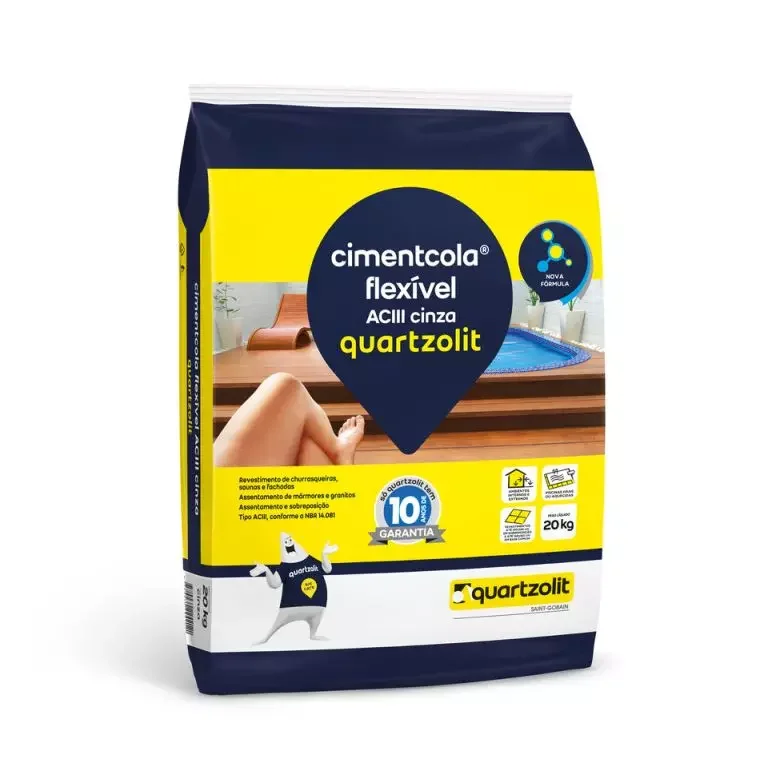 Argamassa AC-III cinza Quartzolit 20Kg