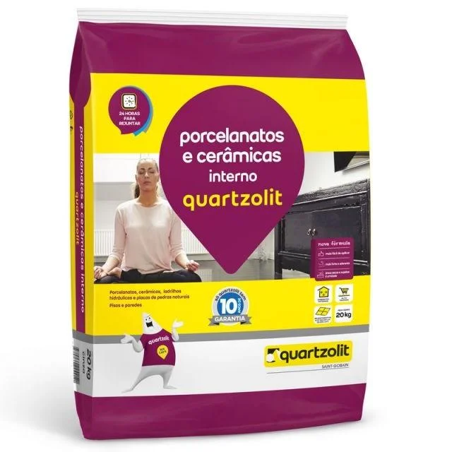 Argamassa porcelanatos e cerâmicas Quartzolit 20Kg